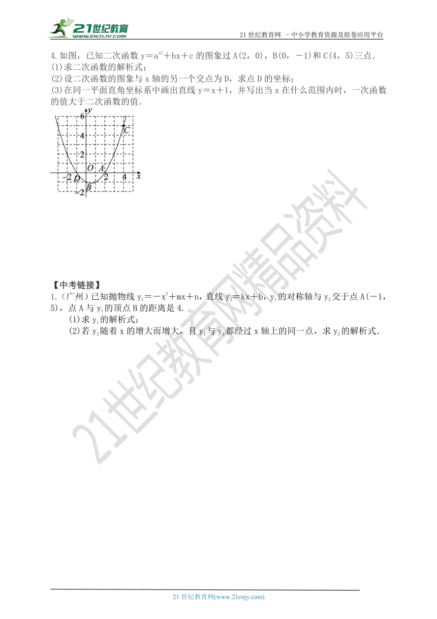 22.1.4 求二次函数解析式一点就通（知识回顾+夯实基础+提优特训+中考链接+答案）