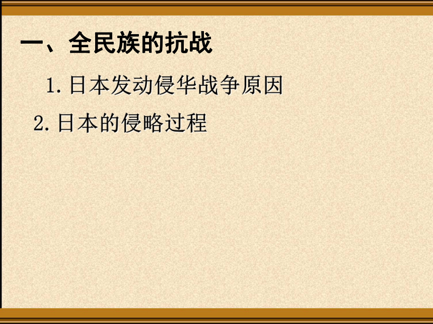 【湖南师大内部资料】高中历史必修ⅰ精美可编辑课件 （第16课抗日战争）