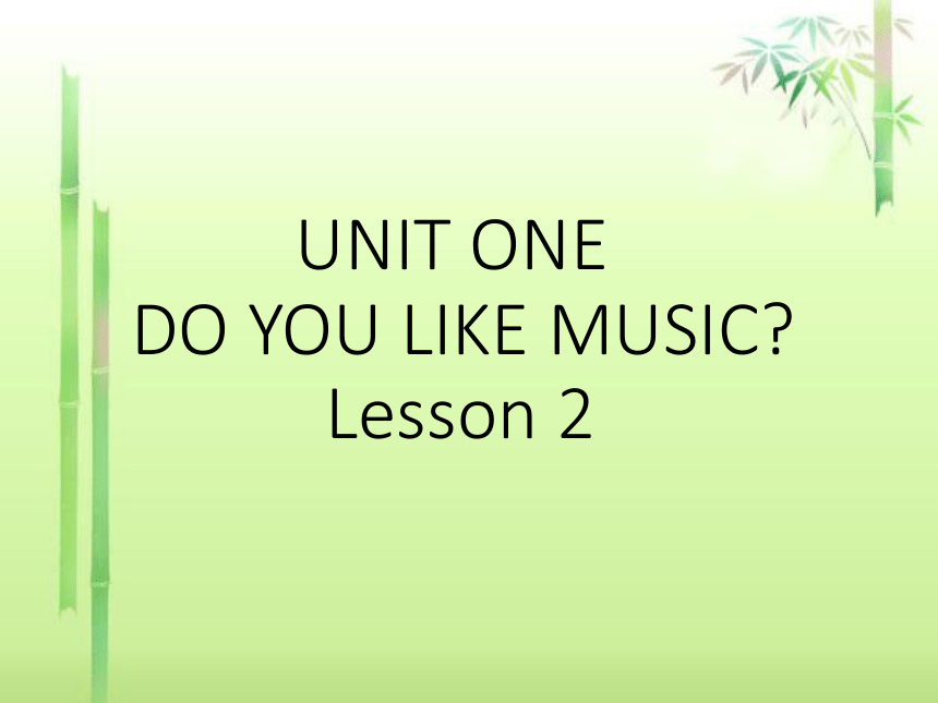 Unit 1 Do you like music? Lesson 2 课件