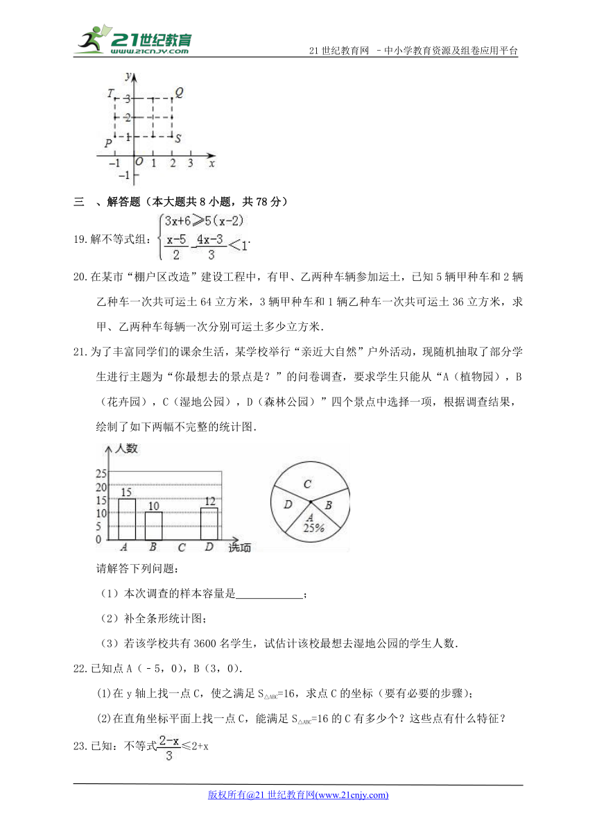 人教版2017-2018学年度下学期七年级数学期末模拟试题5（含解析）