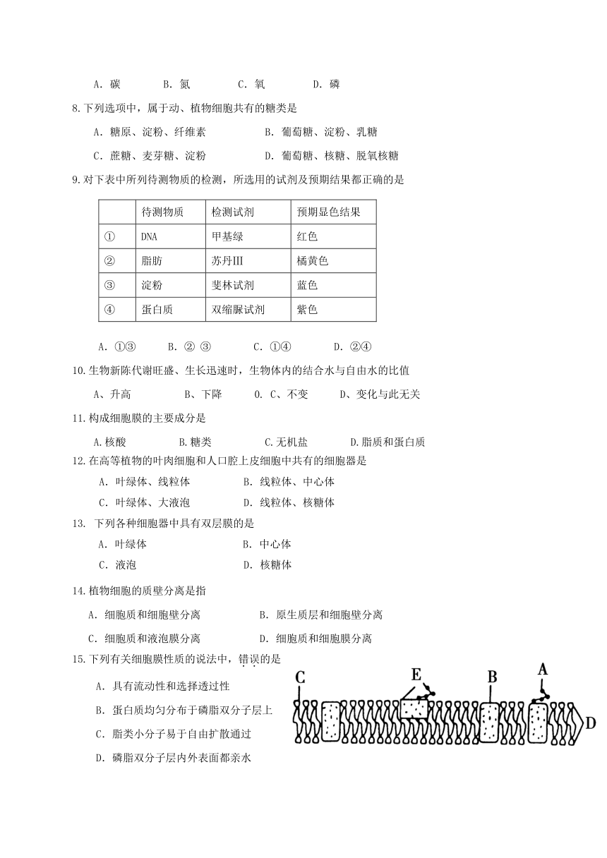 吉林省汪清县第六中学2017-2018学年高一上学期期末考试生物试题