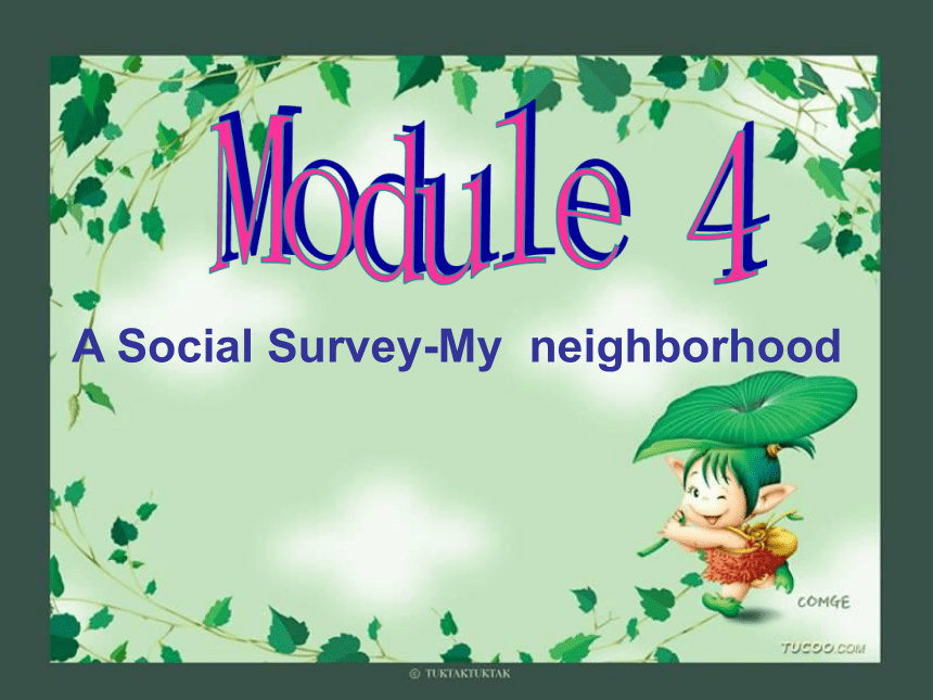 Module 4 A Social Survey -- My Neighbourhood introduction