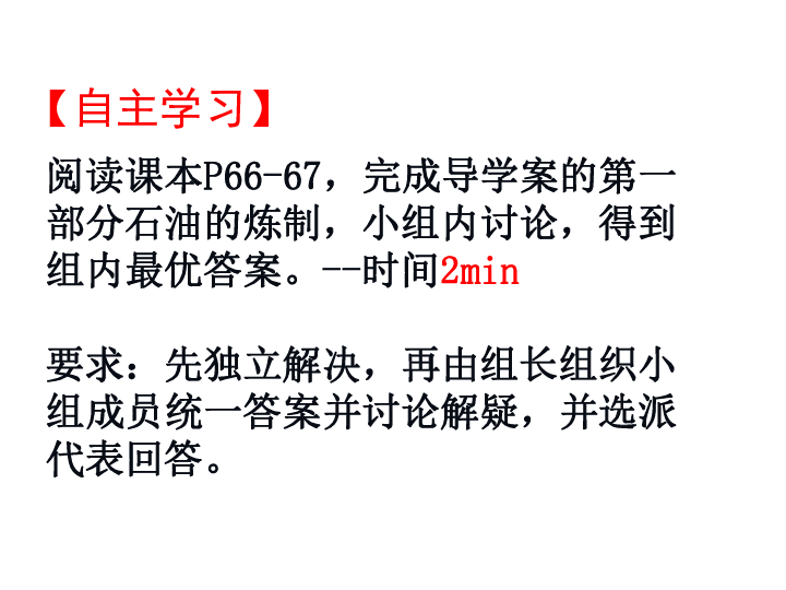 鲁科版 3.2 石油和煤  第一课时 石油的炼制 和煤的干馏23张PPT[