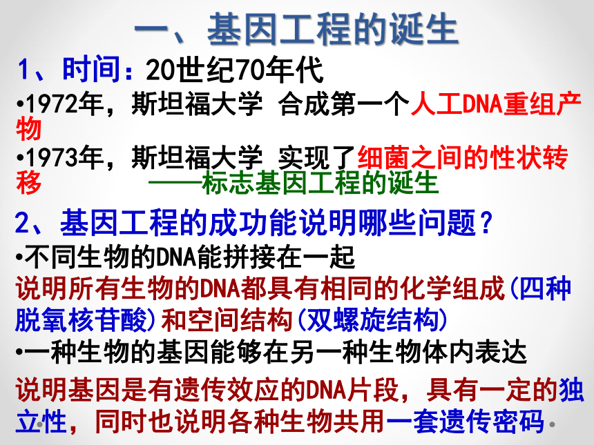 高中生物浙科版选修三第一章第一节工具酶的发现和基因工程的诞生（30张PPT）