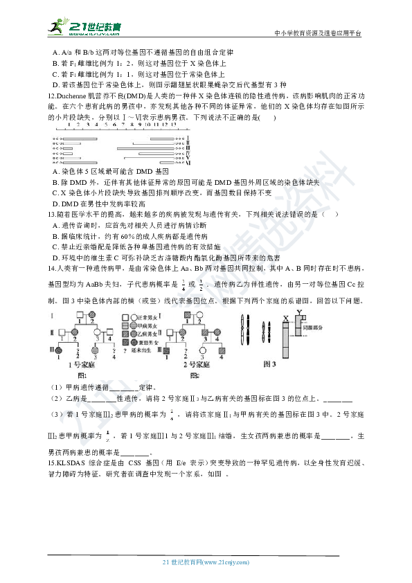 备考2020年高考生物二轮专题6 遗传的基本规律和伴性遗传（含解析）