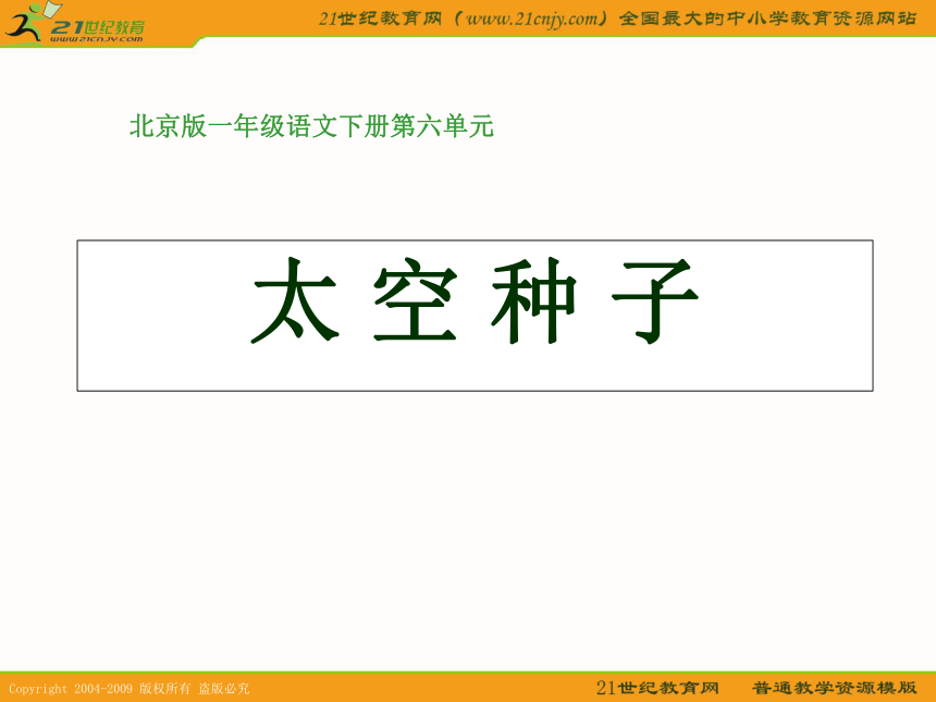 一年级语文下册课件 太空的种子（北京版）
