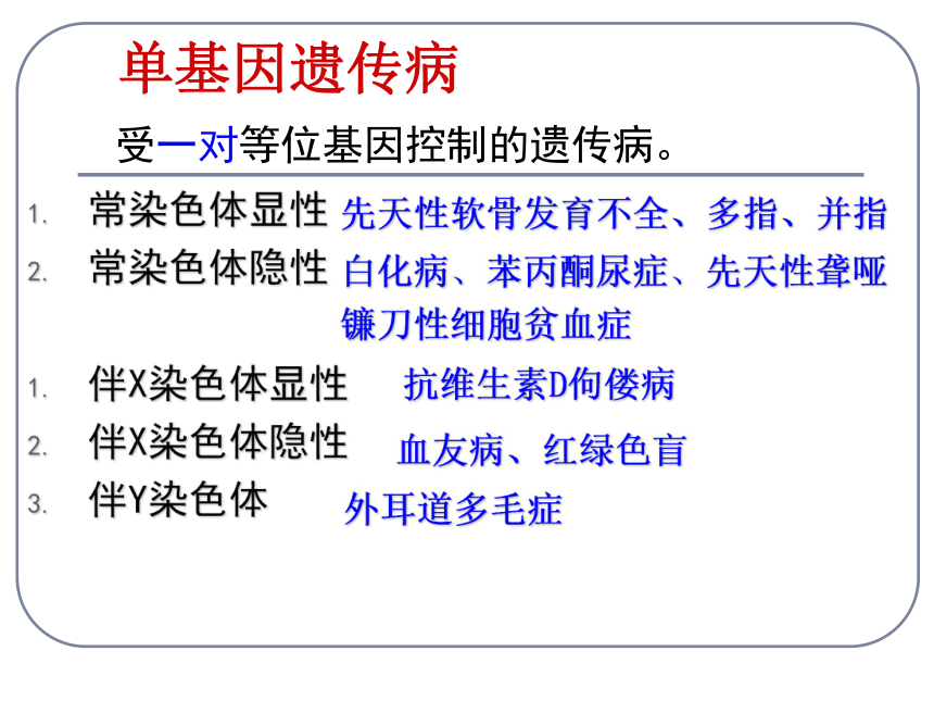 高中生物人教版必修2第五章第3节  人类遗传病    课件 (29张)