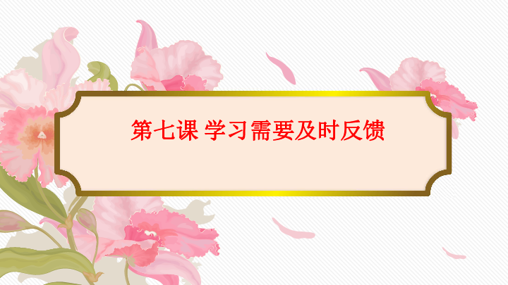 第七课 学习需要及时反馈课件（17张幻灯片）