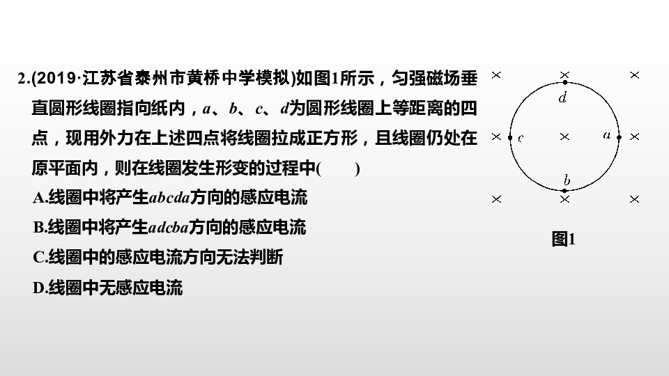 2020版高考物理二轮专题(江苏专用)课件 专题六 电路　电磁感应规律及其应用44张PPT