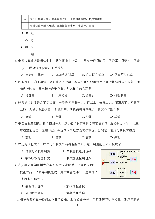 浙江省温州十五校联合体2019-2020学年高一上学期期中联考试题 历史 Word版含答案