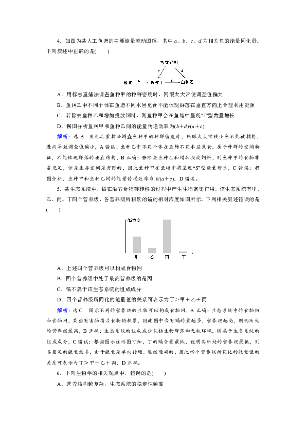 2020年高考生物热点专题 生态系统与环境保护（答案带解析）