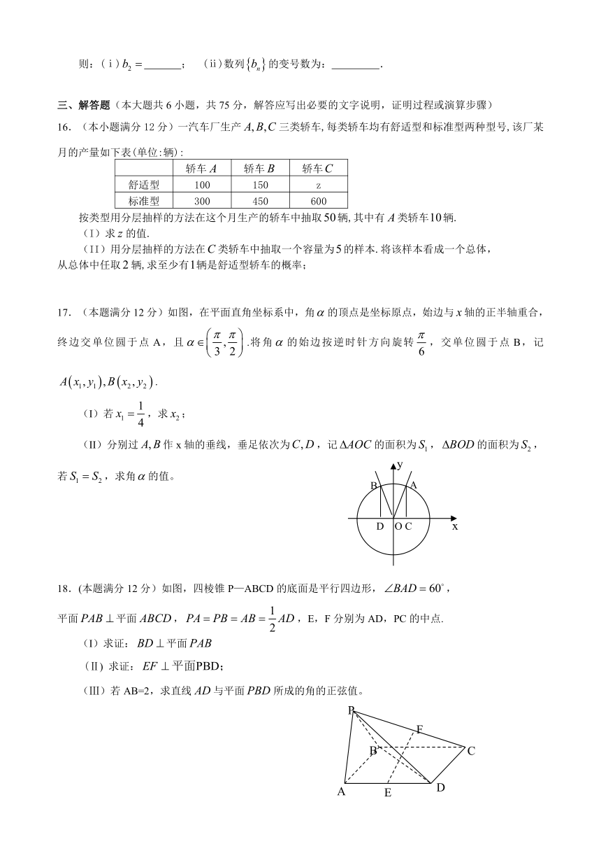 湖南省保靖县民族中学2014届高三全真模拟考试数学（文）试题 Word版含答案