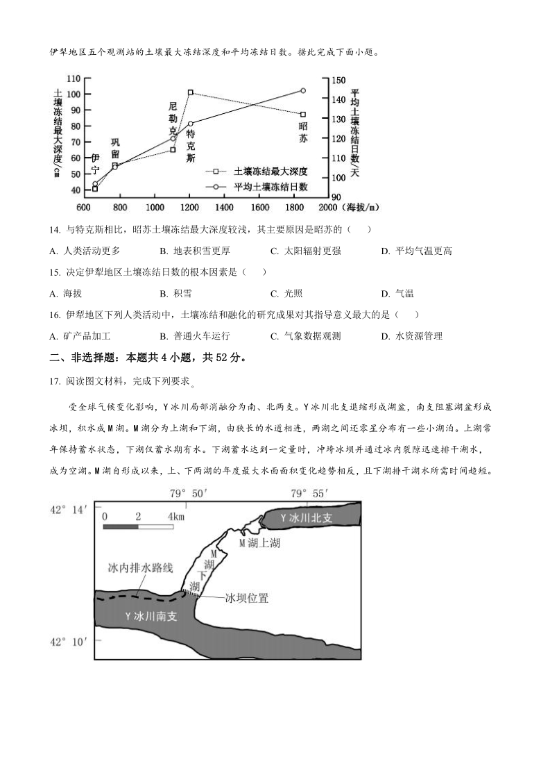 湖南省郴州市2020-2021学年高二下学期期末考试地理试题 Word版含答案