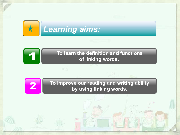 Unit 1 building the future Grammar and usage： Linking words 课件（21张PPT）