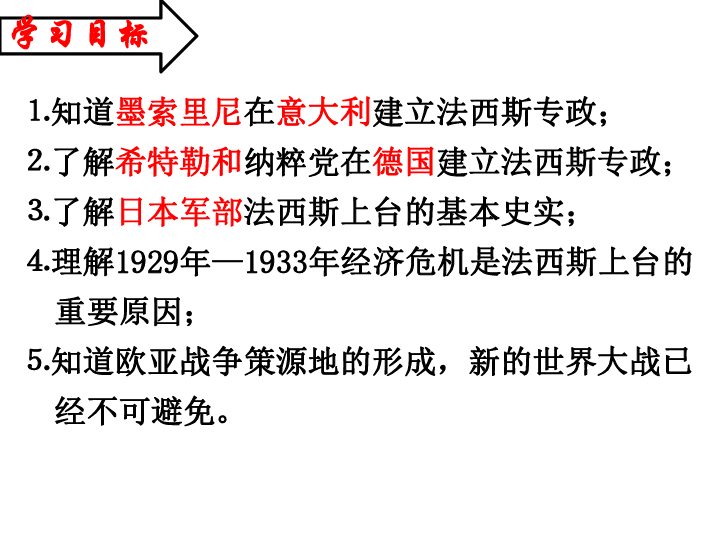 人教部编版九年级历史下册第14课法西斯国家的侵略扩张  课件(共36张PPT)