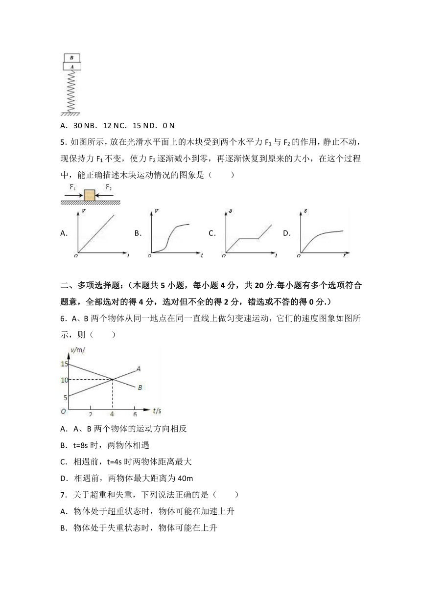 【解析】江苏省泰州市姜堰区娄庄中学2017届高三上学期周练物理试卷  Word版含解析