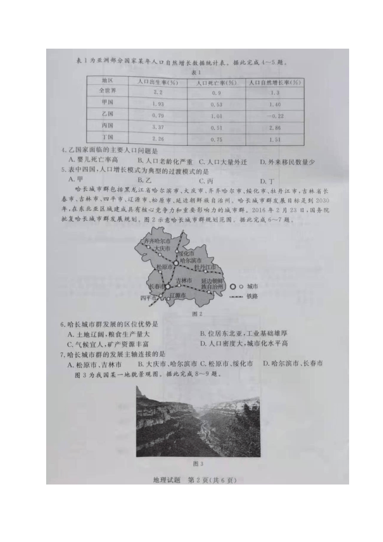 河北省承德市2021届高三下学期第二次模拟考试地理试题（图片版含答案）