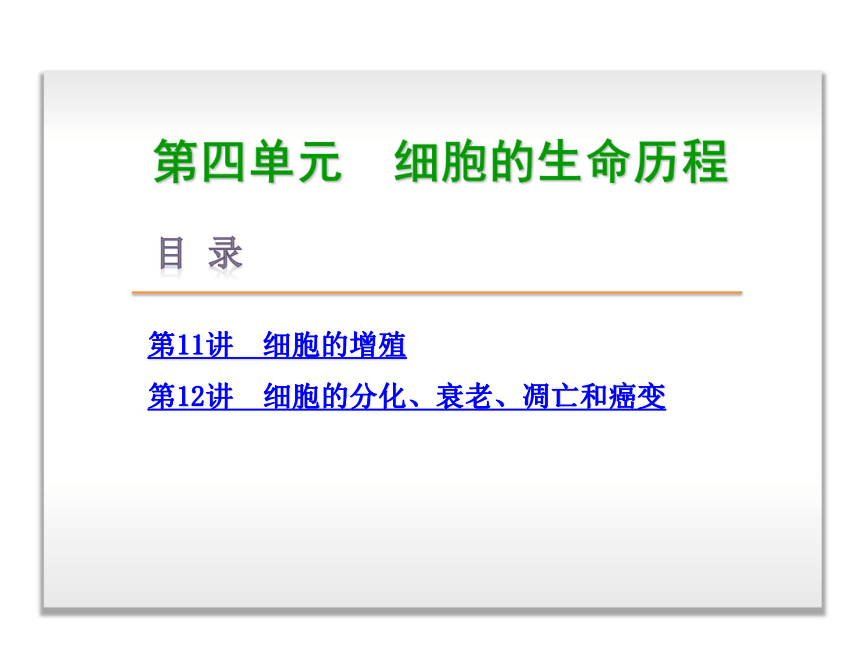 2014届高考生物一轮复习课件：第4单元-细胞的生命历程（人教版·安徽省专用）