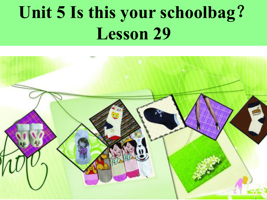 Unit 5 Is this your schoolbag? Lesson 29 课件