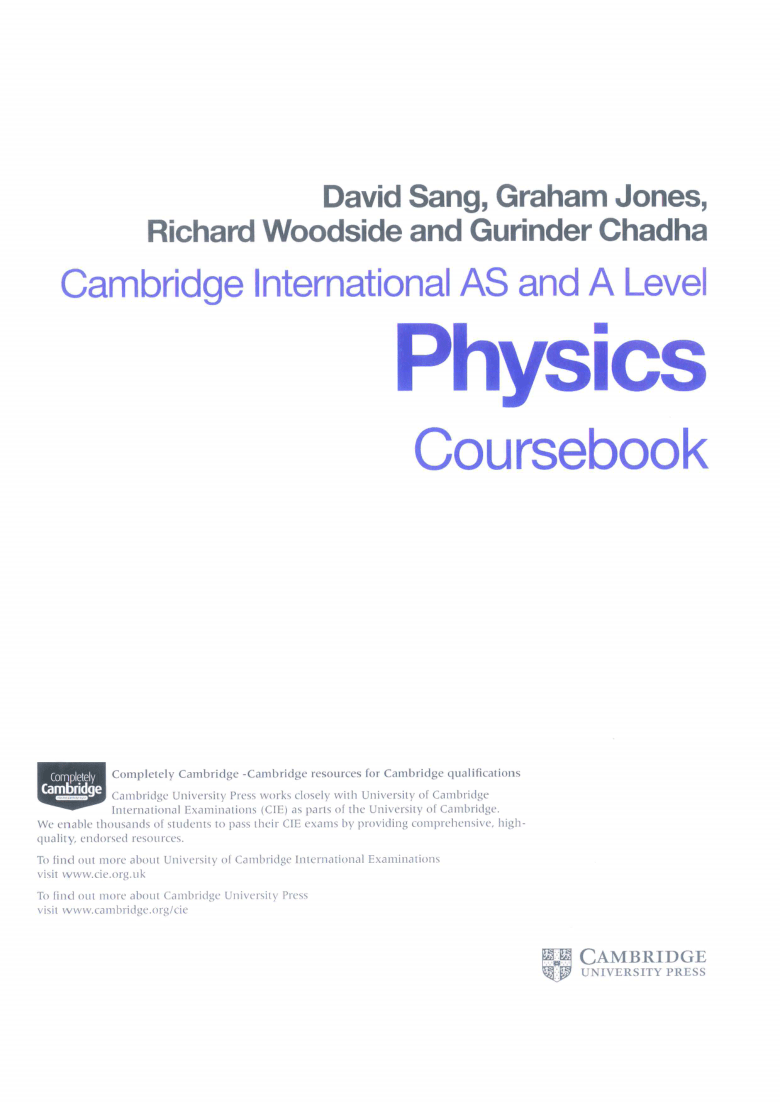 英国剑桥高中物理教材（适用于现在国内各高中国际部物理教学，英文PDF版）