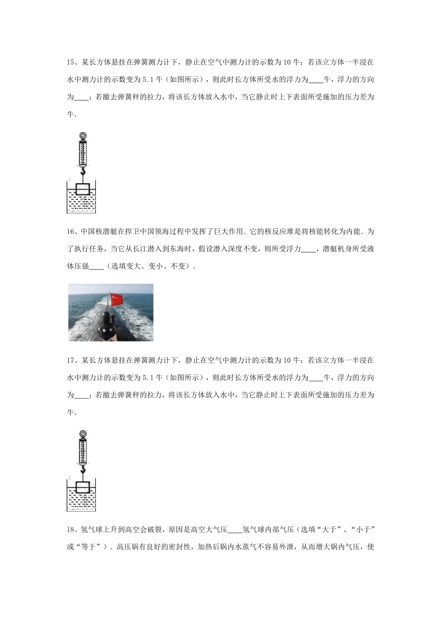 广东省东莞市中堂星晨学校2016-2017学年八年级5月月考物理试卷