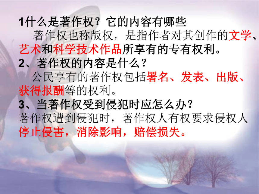 人民版八年级第三单元第七课我有署名权课件