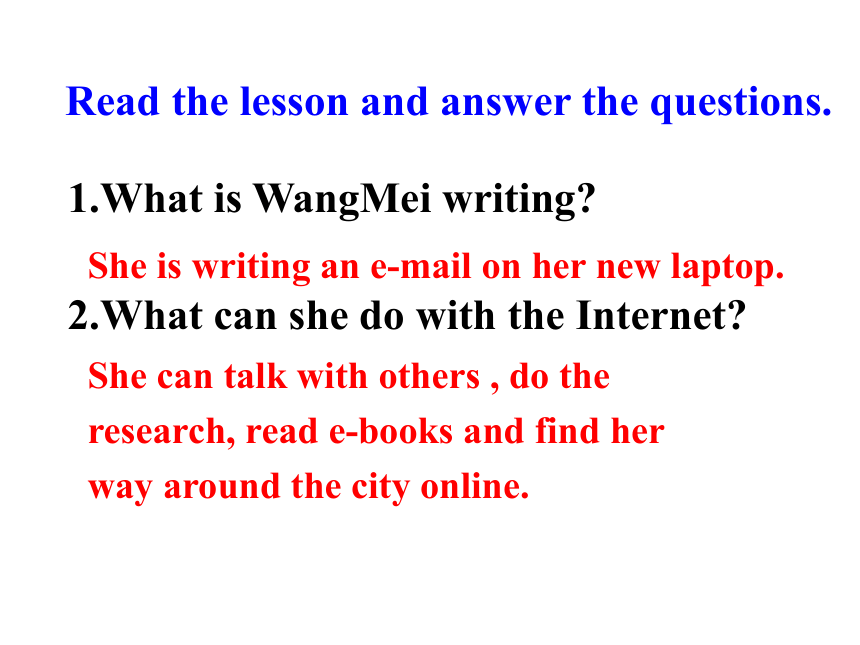 Unit 4 The Internet Connects Us.Lesson 24 An E-mail to Grandpa.课件