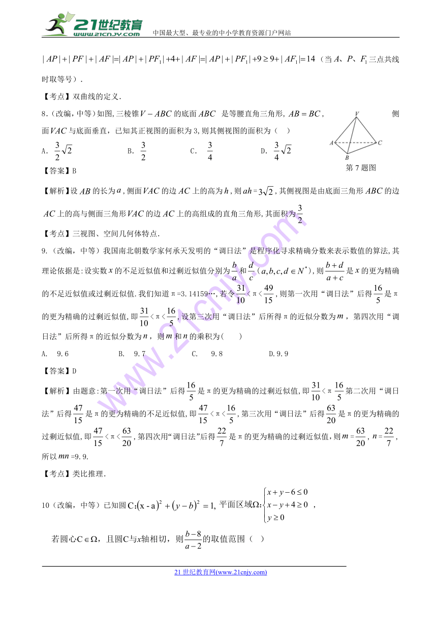 齐鲁名校教科研协作体山东、湖北部分重点中学2018年高二（高三新起点）联考数学（理）试题