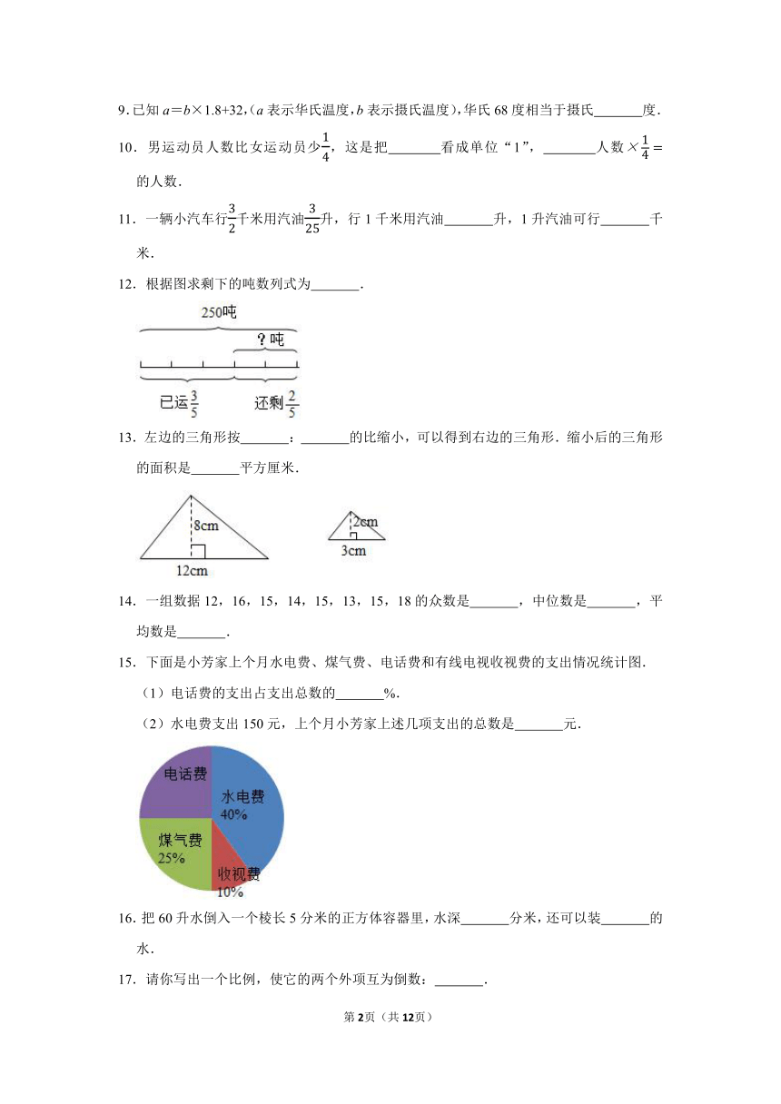 小升初数学复习试卷20212022学年人教版数学六年级下册含答案