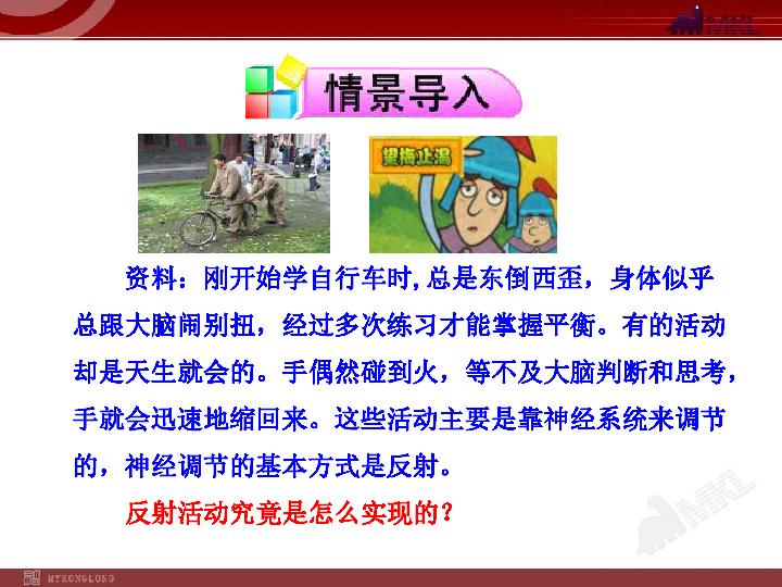 2019年人教版七年级下册生物4.6.3神经调节的基本方式 课件(共27张PPT)