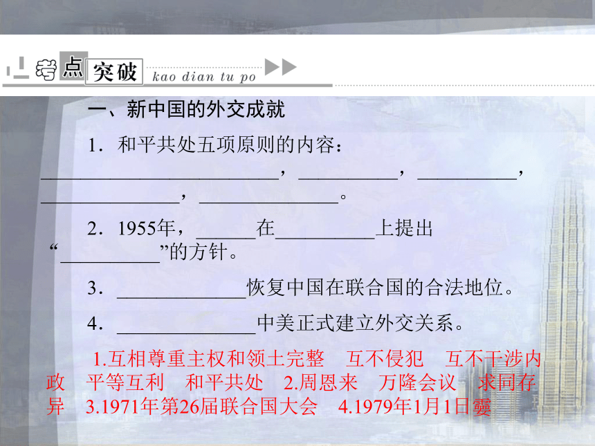 2012年中考总复习（中国现代史 第五单元）