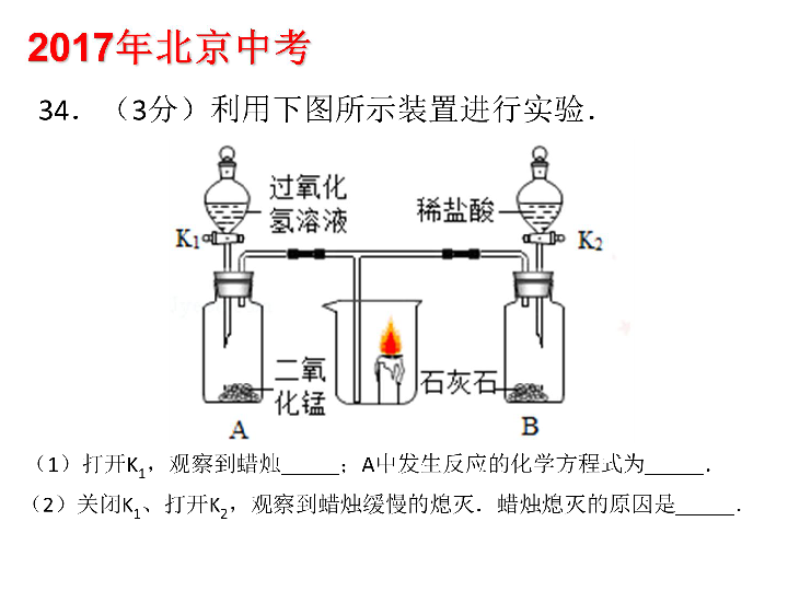 2019年北京市中考化学 气压与化学实验复习课件 （25张PPT）