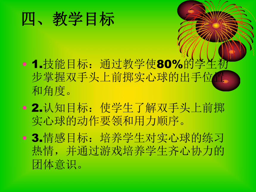 双手头上前掷实心球说课课件共15张ppt体育五至六年级