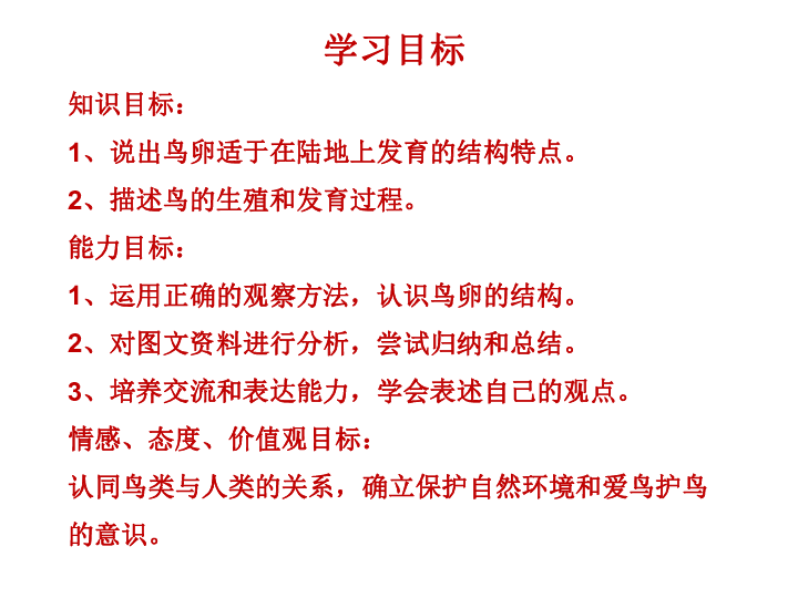 第四节鸟类的生殖和发育课件(共21张PPT)