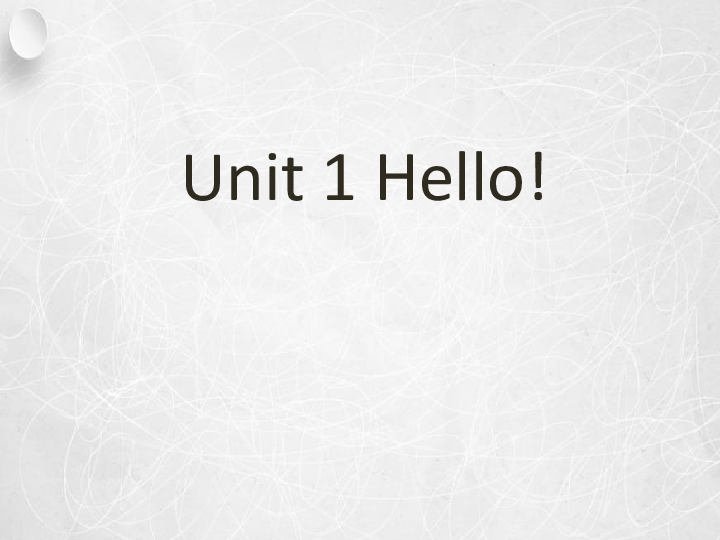 Unit 1 Hello!  课件 +音频（14张PPT）