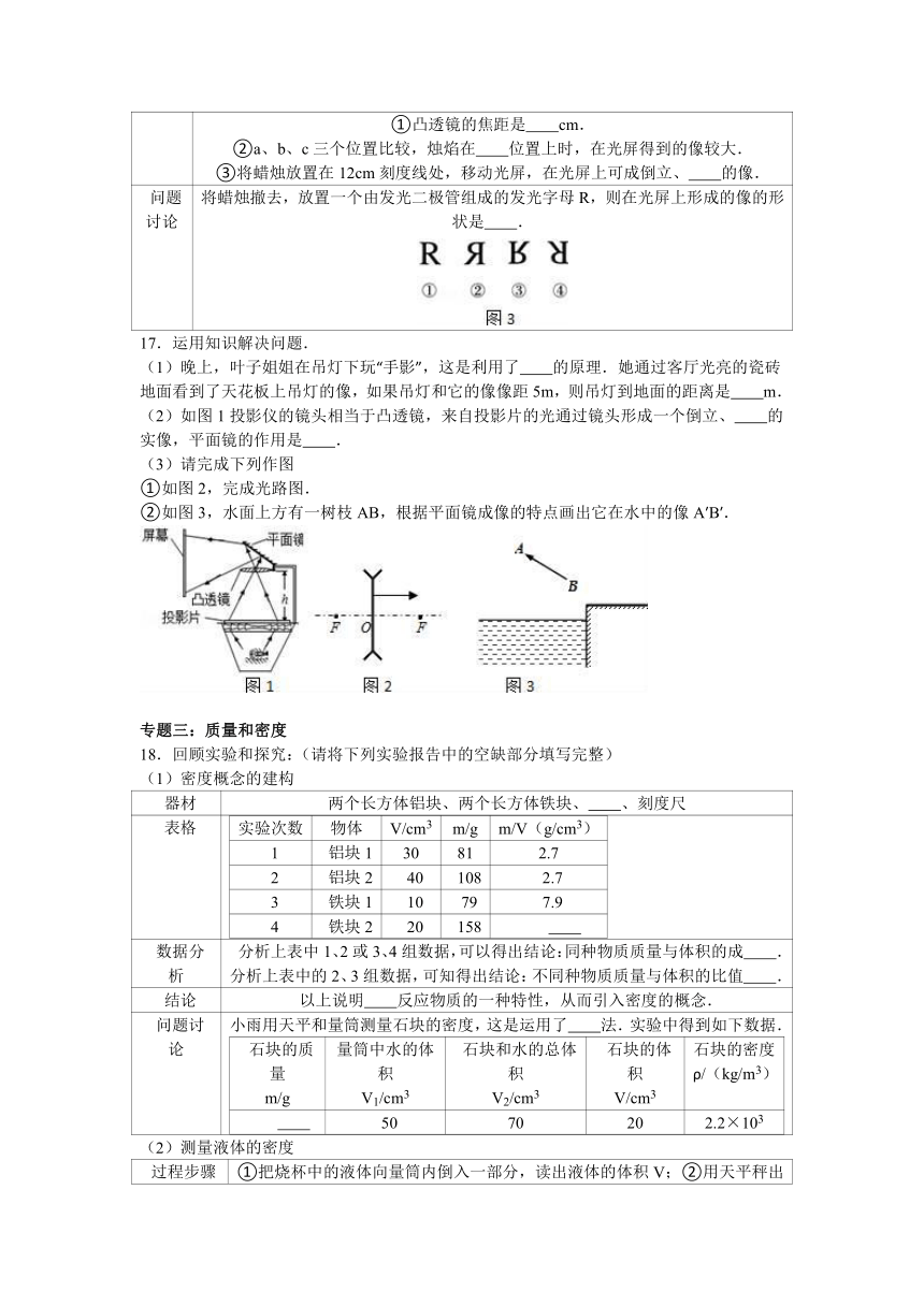 山东省青岛市胶州市2015-2016学年八年级（上）期末物理试卷（解析版）