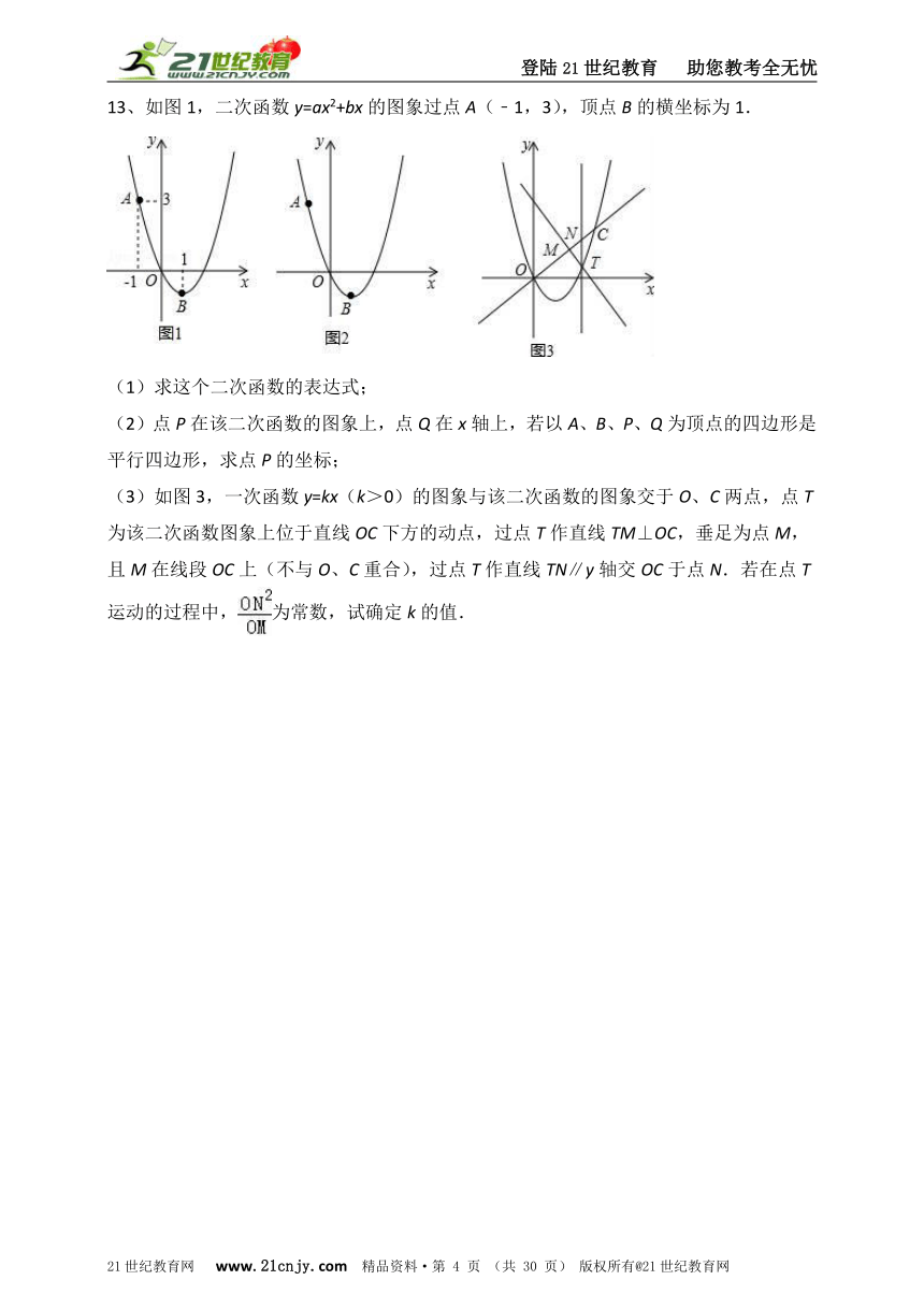 二次函数重难点专题训练卷（2）