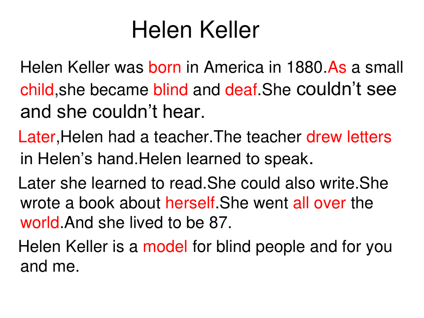 Unit 4 Lesson 24 Helen Keller 课件