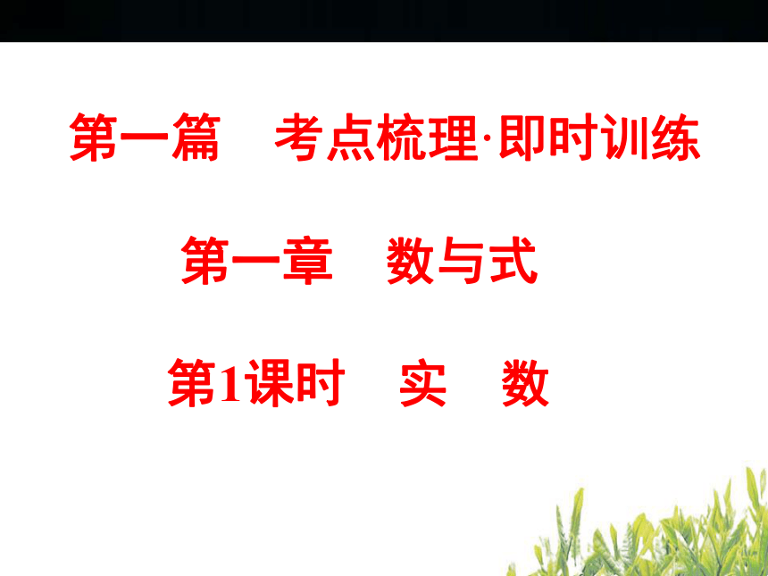 2018年浙江中考数学复习数与式第1课时实数课件