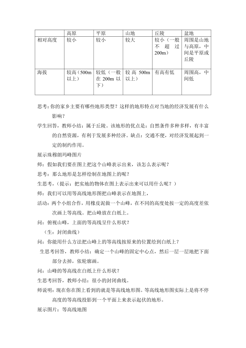 第7节地形和表示地形的地图(浙江省温州市)